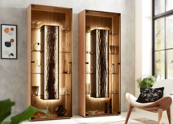 Runa 8 Glass Shelf Display Cabinet Runa 8 Glass Shelf Display Cabinet