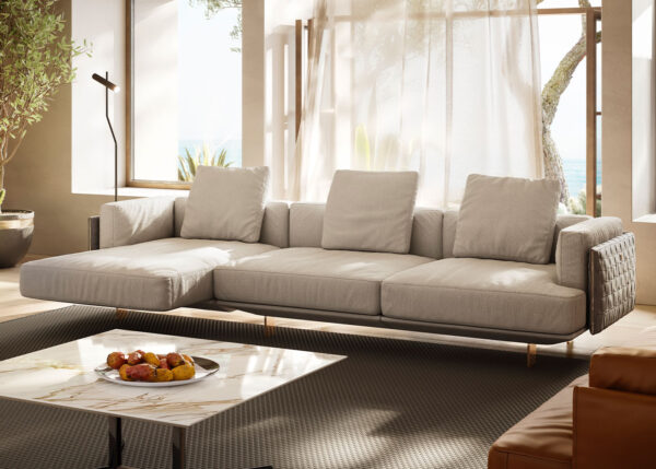 Natuzzi Italia Campus Chaise Sofa Natuzzi Italia Campus Chaise Sofa